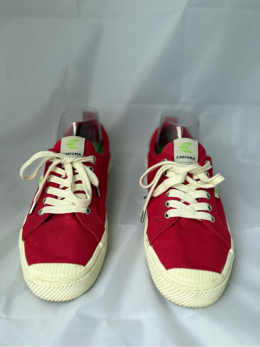 Cariuma OCA Low Red Canvas Sneakers Women’s 9.5 Sustainable Casual Shoes - Picture 2 of 10